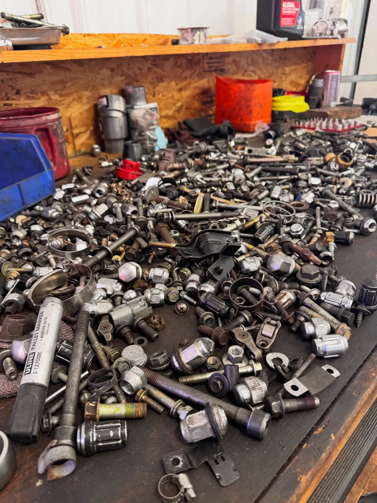 Workbench covered in hardware