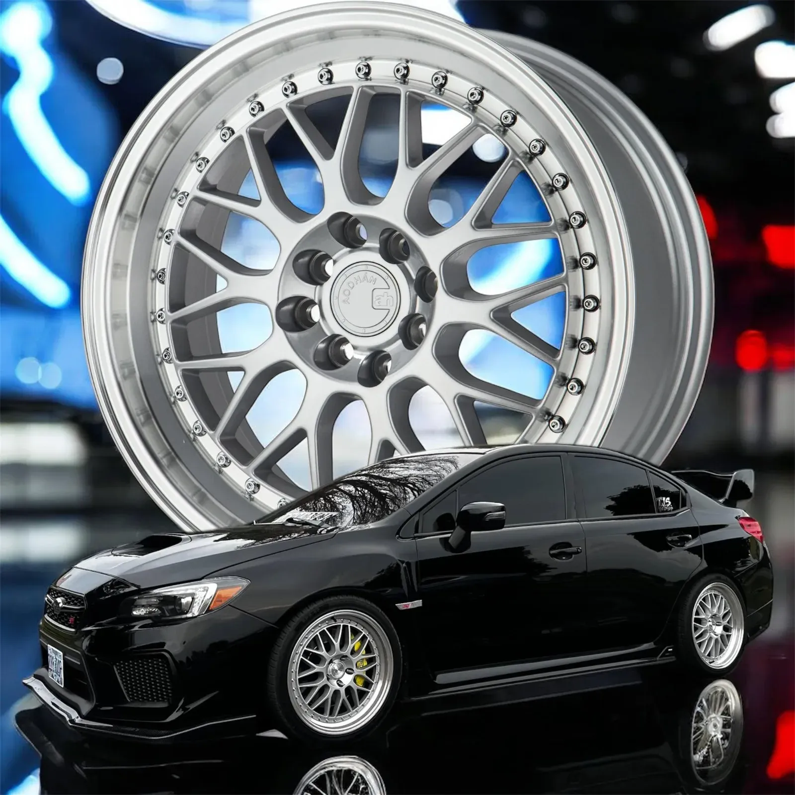 Subaru WRX STI with Aodhan wheels